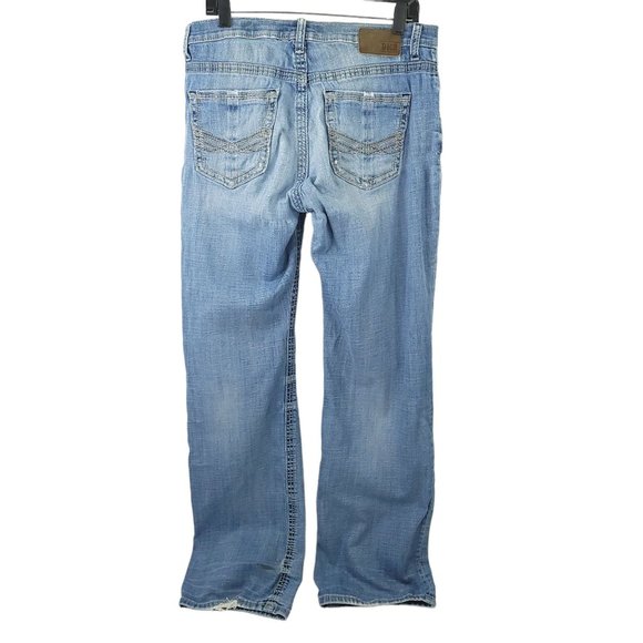 BKE Derek Bootleg Distressed Jeans READ CONDITION Mens Size 32XL Faded Denim - Picture 2 of 16